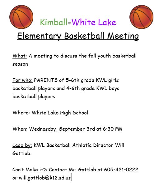 Elementary Basketball Meeting